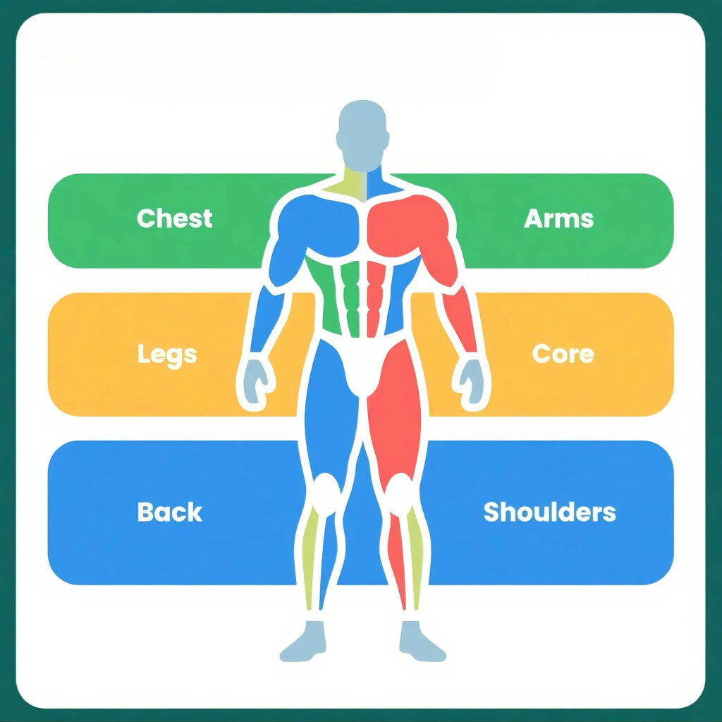 image for split routine training