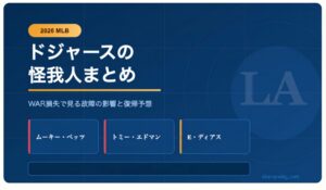 【2026年最新】ドジャースの怪我人まとめ